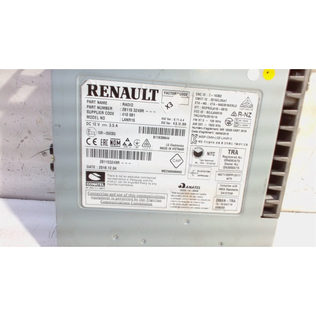 Multifunktionale Anzeige Renault Grand Scénic IV (RFAR) (2018 - Präsens) MPV 1.3 TCE 160 16V (H5H-470(H5H-B4))