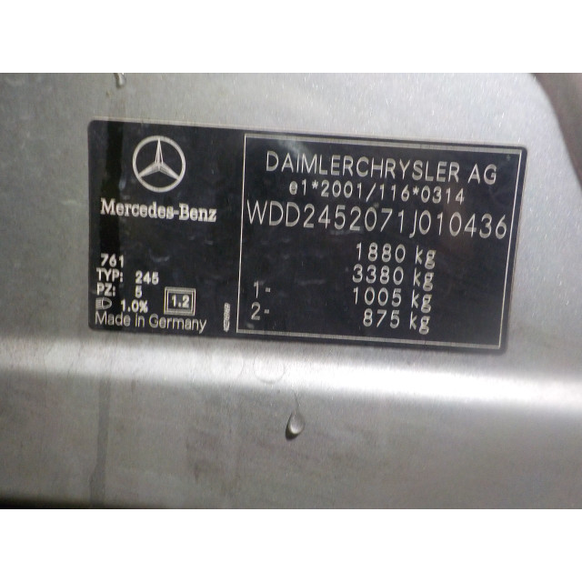 Gasdruckfedersatz hinten Mercedes-Benz B (W245/242) (2005 - 2011) Hatchback 2.0 B-180 CDI 16V (OM640.940(Euro 4))