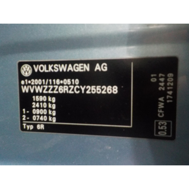 Airbag Lenkrad Volkswagen Polo V (6R) (2009 - 2014) Hatchback 1.2 TDI 12V BlueMotion (CFWA(Euro 5))