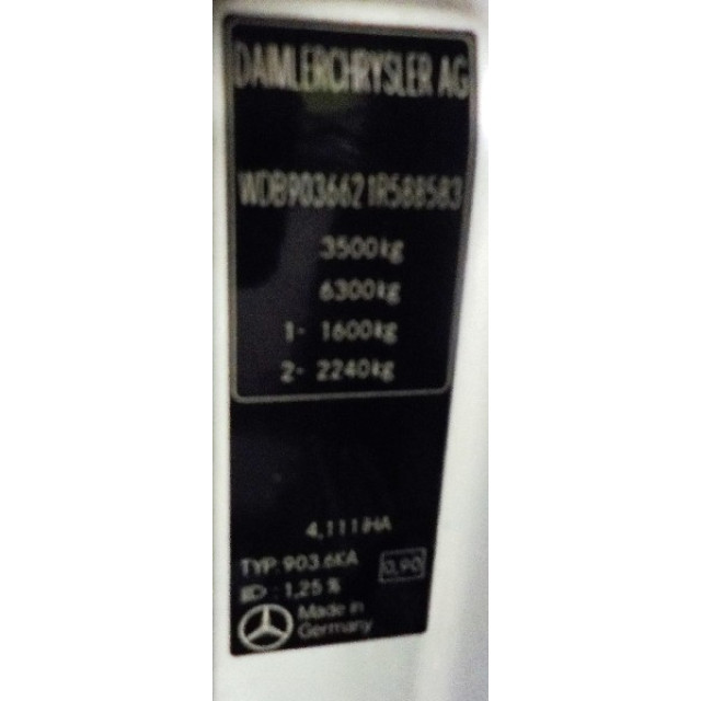 Armaturenbrettteile Verschiedenes Mercedes-Benz Sprinter 3t (903) (2000 - 2006) Bus 311 CDI 16V (OM611.981)