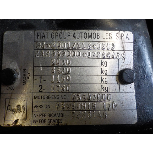 Gasdruckfedersatz hinten Alfa Romeo 159 Sportwagon (939BX) (2006 - 2012) Combi 1.9 JTDm (939.A.7000)