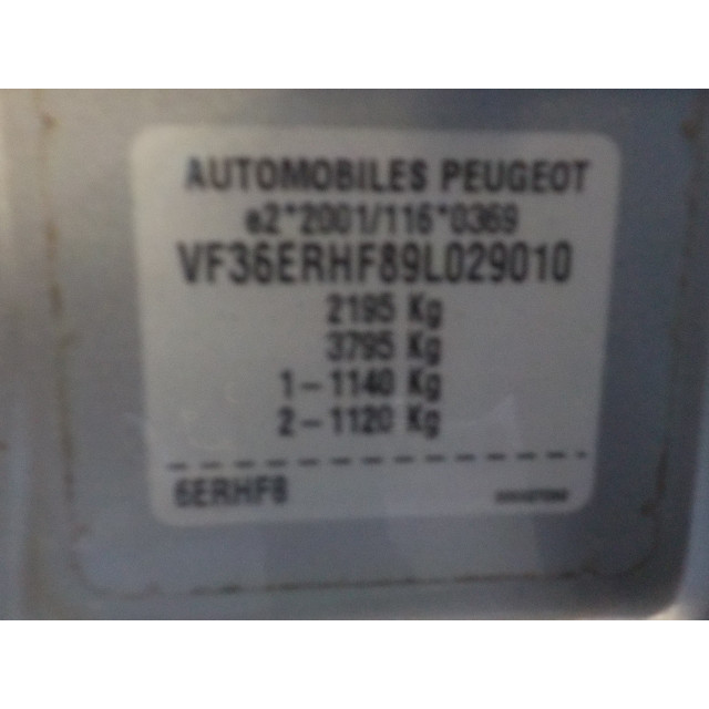 Elektrisches Schiebedach Peugeot 407 SW (6E) (2008 - 2010) Combi 2.0 HDiF 16V (DW10BTED4(RHF))