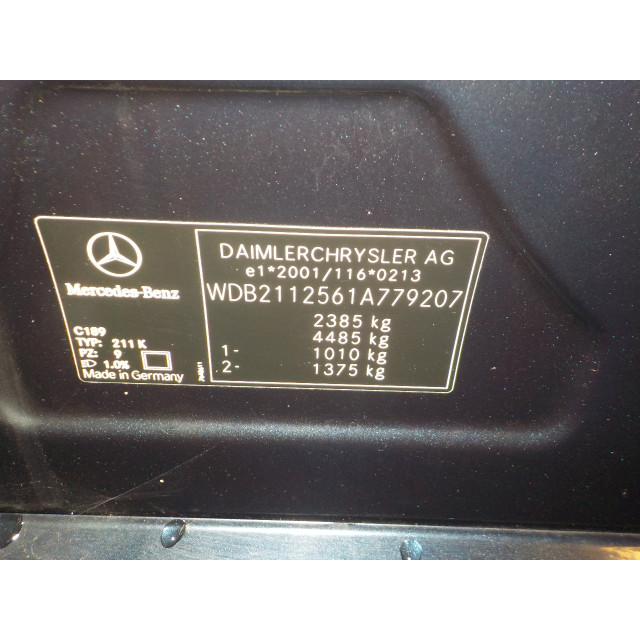 Rechte hintere Tür Mercedes-Benz E Combi (S211) (2005 - 2009) Combi 3.5 E-350 V6 24V (M272.964)