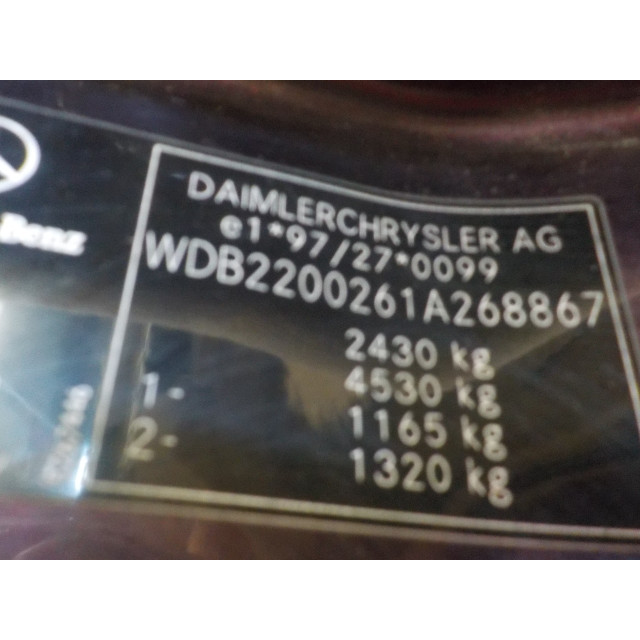 Schalteinrichtung Mercedes-Benz S (W220) (1999 - 2002) Sedan 3.2 S-320 CDI 24V (OM613.960)