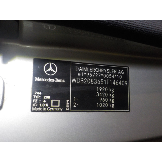 Getriebe automatisch Mercedes-Benz CLK (W208) (1997 - 2002) Coupé 3.2 320 V6 18V (M112.940)