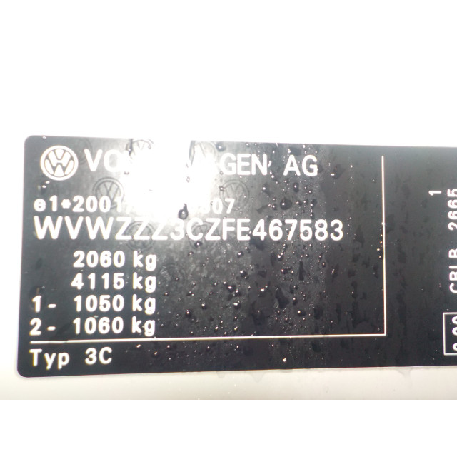 Elektrisch betriebene Fensterhebermechanismus vorne rechts Volkswagen Passat Variant (3G5) (2014 - Präsens) Combi 2.0 TDI 16V 150 (CRLB)