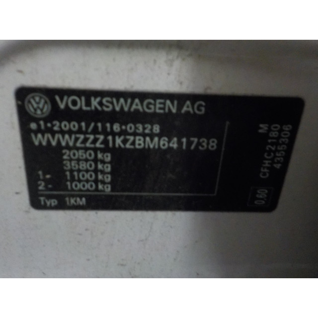 Türverriegelungsmechanismus elektrische Zentralverriegelung vorne rechts Volkswagen Golf VI Variant (AJ5/1KA) (2009 - 2013) Combi 2.0 GTD 16V (CFHC(Euro 5))