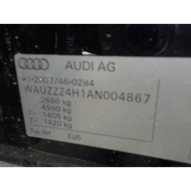 Heckklappe Audi A8 (D4) (2009 - 2014) Sedan 4.2 TDI V8 32V Quattro (CDSB)