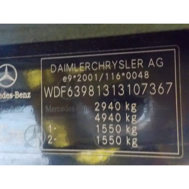 Linke hintere Tür Mercedes-Benz Viano (639) (2003 - 2010) MPV 2.2 CDI 16V (OM646.982)