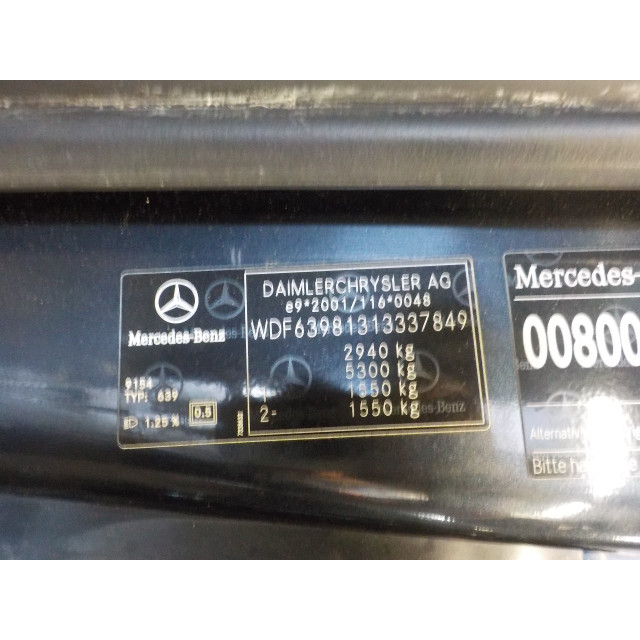 Differential Mercedes-Benz Vito (639.6) (2006 - Präsens) Van 3.0 120 CDI V6 24V (OM642.990)