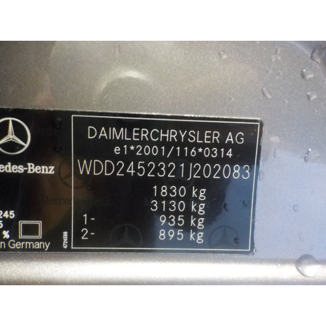 Anhängerkupplung Mercedes-Benz B (W245/242) (2005 - 2011) Hatchback 1.7 B-170 16V (M266.940)