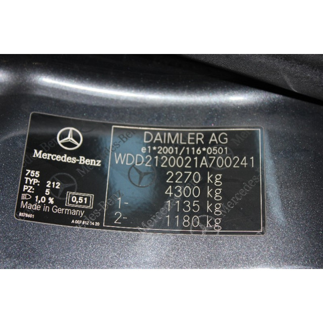 Lichtschalter Mercedes-Benz E (W212) (2009 - 2016) Sedan E-220 CDI 16V BlueEfficiency,BlueTEC (OM651.924(Euro 5)