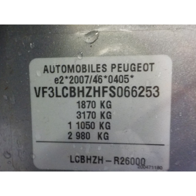Handbremslöser Peugeot 308 SW (L4/L9/LC/LJ/LR) (2014 - 2021) Combi 5-drs 1.6 BlueHDi 120 (DV6FC(BHZ))