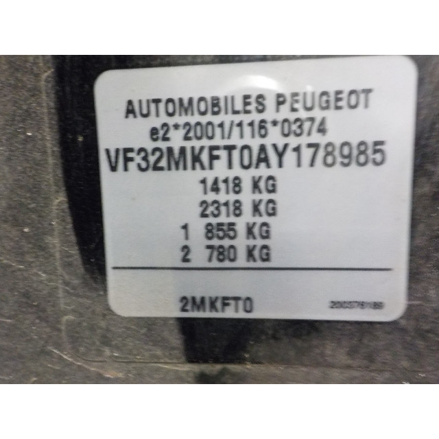 Getriebe manuell Peugeot 206+ (2L/M) (2010 - 2013) Hatchback 1.4 XS (TU3AE5(KFT))