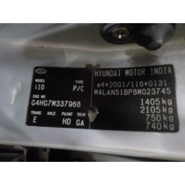 Lüftermotor Heizung Hyundai i10 (F5) (2008 - 2013) Hatchback 1.1i 12V (G4HG)