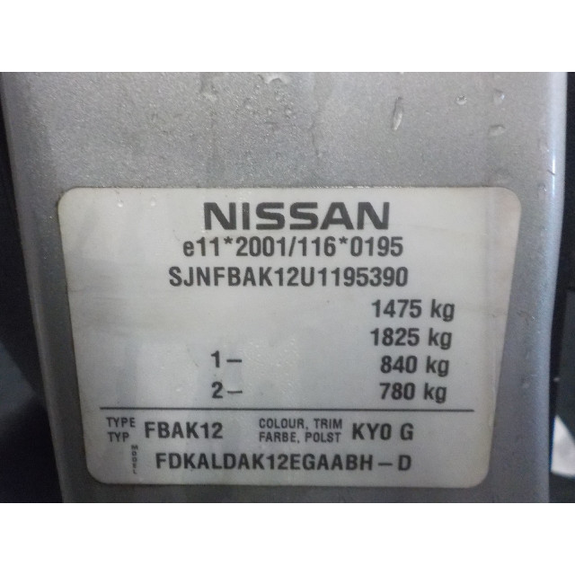 Getriebe automatisch Nissan/Datsun Micra (K12) (2003 - 2010) Hatchback 1.2 16V (CR12DE)