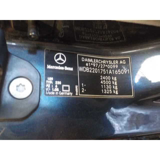 Satz Scheibenbremsen hinten Mercedes-Benz S (W220) (1998 - 2005) Sedan 5.0 S-500 V8 24V (M113.960)