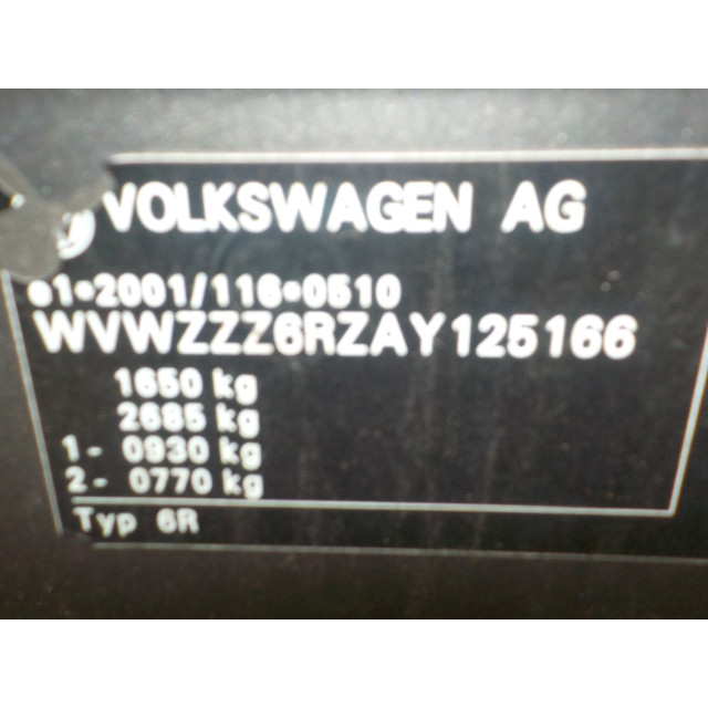 Scheibenwischermechanismus Front Volkswagen Polo V (6R) (2009 - 2014) Hatchback 1.6 TDI 16V 75 (CAYA(Euro 5))