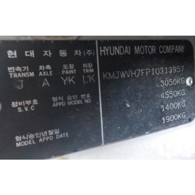Linker hinterer Stoßdämpfer Hyundai H 1/H 200 (2001 - 2004) Bus 2.5 TD (D4BF)