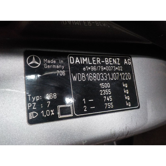 Scheibenwischermotor hinten Mercedes-Benz A (W168) (1997 - 2004) Hatchback 1.6 A-160 (M166.960)
