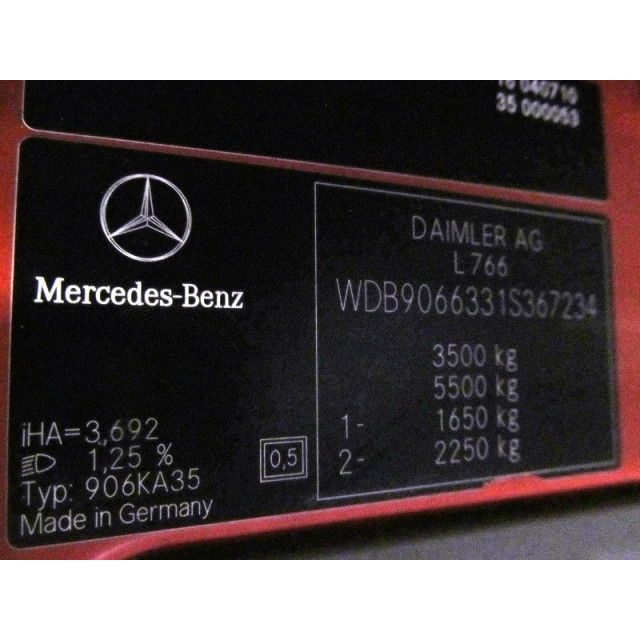Airbagsatz Mercedes-Benz Sprinter 3/5t (906.63) (2006 - 2009) Van 318 CDI 24V (OM642.992)