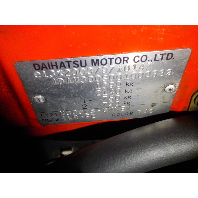 Getriebe manuell Daihatsu Sirion 2 (M3) (2005 - 2013) Hatchback 1.0 12V DVVT (1KR-FE)