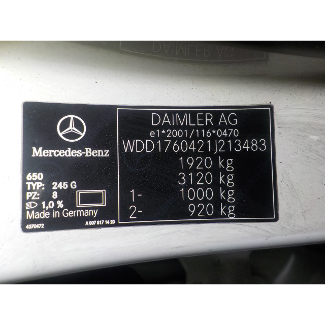 Türverriegelungsmechanismus elektrische Zentralverriegelung vorne rechts Mercedes-Benz A (W176) (2012 - 2018) Hatchback 1.6 A-180 16V (M270.910)