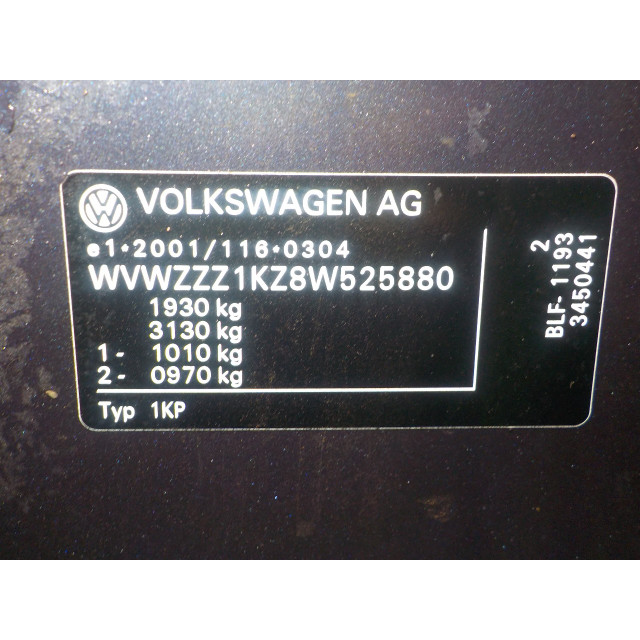 Pumpe für Scheinwerferreinigungsanlage Volkswagen Golf Plus (5M1/1KP) (2004 - 2008) MPV 1.6 FSI 16V (BLF(Euro 4))