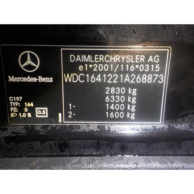 Anlasser Mercedes-Benz ML II (164/4JG) (2005 - 2009) SUV 3.0 ML-320 CDI 4-Matic V6 24V (OM642.940)