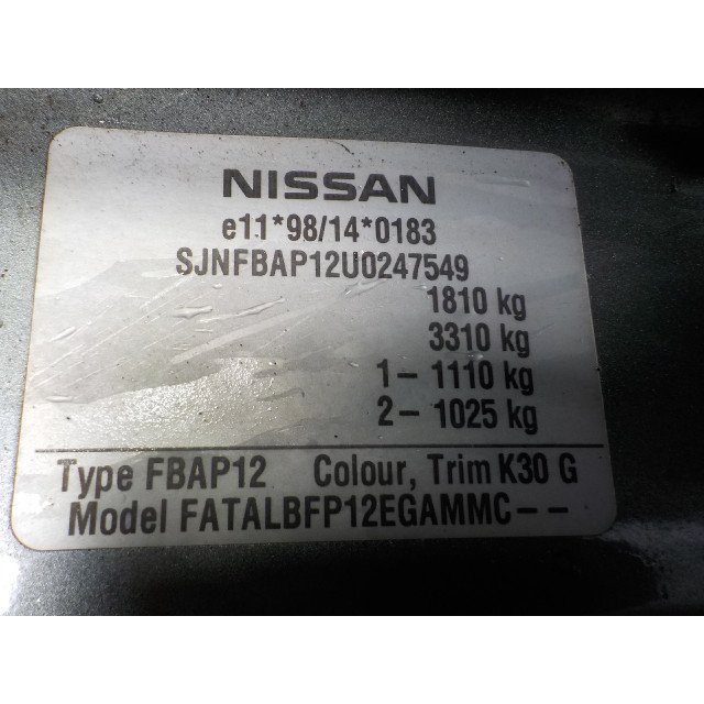 Rechter Außenspiegel elektrisch Nissan/Datsun Primera (P12) (2002 - 2008) Hatchback 1.8 16V (QG18DE(Euro 3)