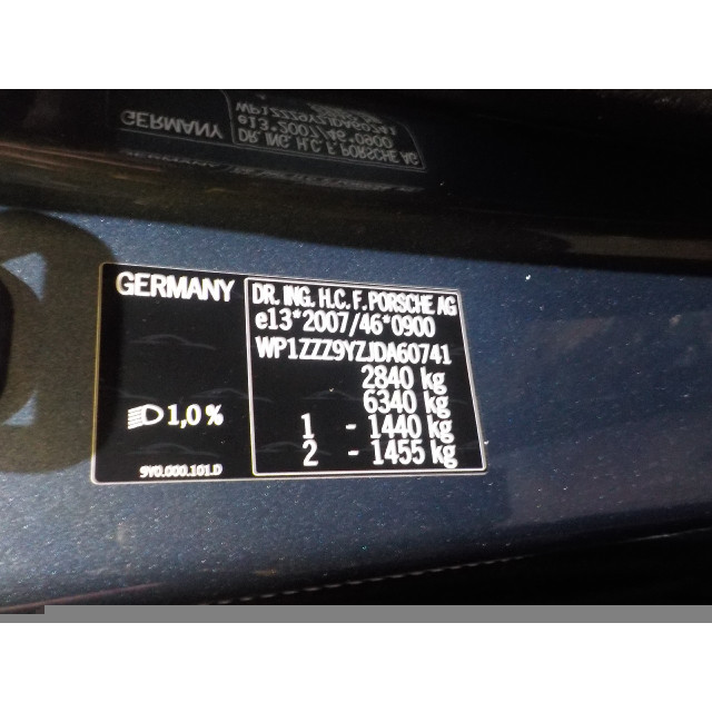 Hintere Platte für Rücklicht Porsche Cayenne III (9YA) (2017 - Präsens) SUV 2.9 Biturbo V6 24V S (MDC.AB)