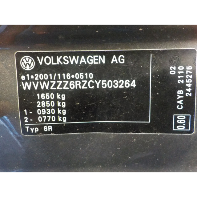 Gasdruckfedersatz hinten Volkswagen Polo V (6R) (2009 - 2014) Hatchback 1.6 TDI 16V 90 (CAYB(Euro 5))