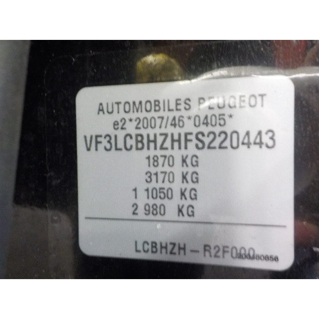 Bremsflüssigkeitsbehälter Peugeot 308 SW (L4/L9/LC/LJ/LR) (2014 - 2021) Combi 5-drs 1.6 BlueHDi 120 (DV6FC(BHZ))