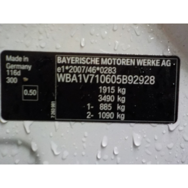 Schraubenfeder hinten links oder rechts austauschbar BMW 1 serie (F20) (2015 - 2019) Hatchback 5-drs 116d 1.5 12V TwinPower (B37-D15A)