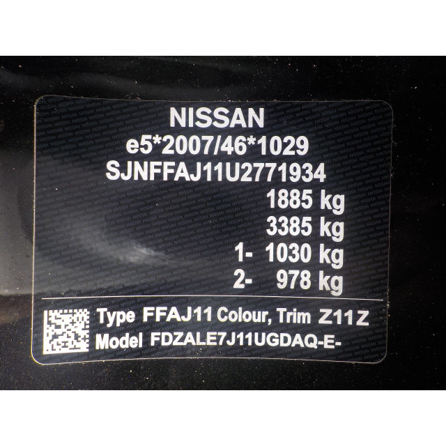 Sicherungskasten Nissan/Datsun Qashqai (J11) (2018 - Präsens) SUV 1.3 DIG-T 160 16V (HR13DDT)