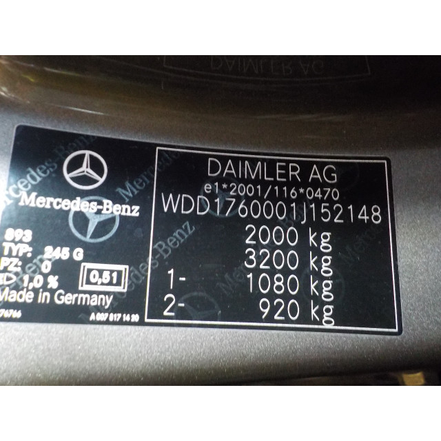 Elektrisch betriebene Fensterhebermechanismus hinten rechts Mercedes-Benz A (W176) (2012 - 2014) Hatchback 1.8 A-180 CDI 16V (OM651.901(Euro 5))