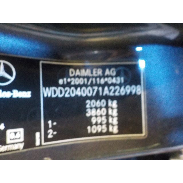 Rechte hintere Tür Mercedes-Benz C (W204) (2007 - 2009) Sedan 2.2 C-200 CDI 16V (OM646.811)