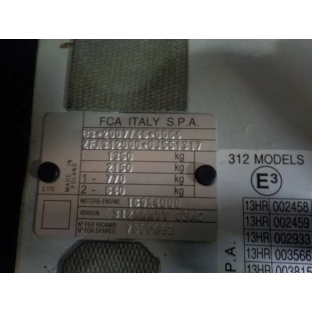 Türverriegelungsmechanismus elektrische Zentralverriegelung vorne links Fiat 500 (312) (2007 - Präsens) Hatchback 1.2 69 (169.A.4000(Euro 5))