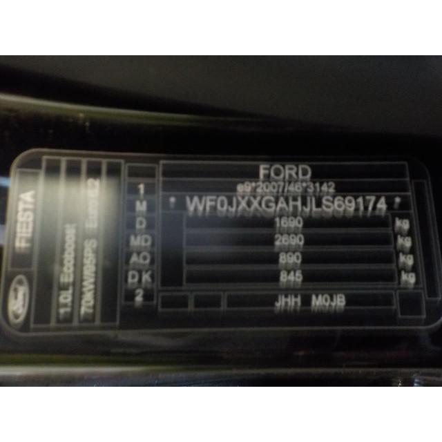 Motorsteuerung Ford Fiesta 7 (2021 - 2023) Hatchback 1.0 EcoBoost 12V (M0JB)