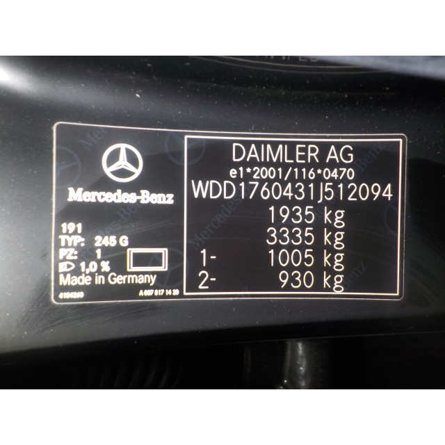 Schlauch Verschiedenes Mercedes-Benz A (W176) (2012 - 2018) Hatchback 1.6 A-200 16V (M270.910)