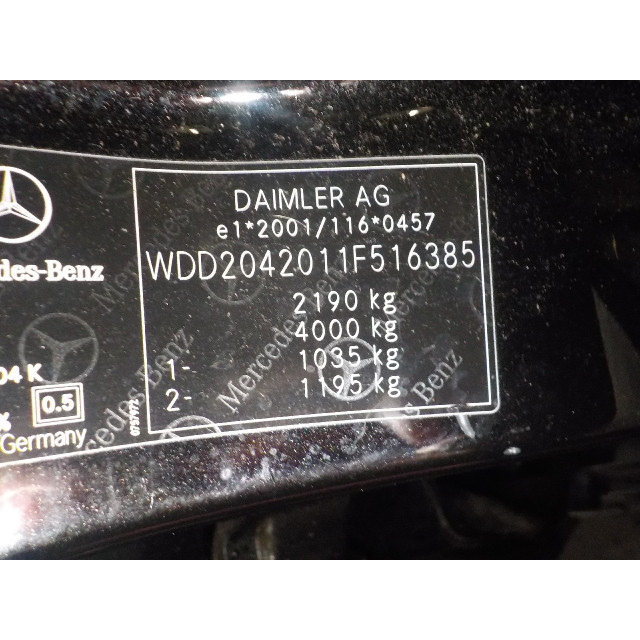 Überzug Mercedes-Benz C Estate (S204) (2010 - Präsens) Combi 2.2 C-200 CDI 16V BlueEFFICIENCY (OM651.913)