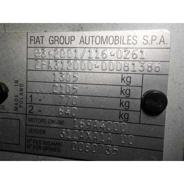 Klimaanlagenpumpe Fiat 500 (312) (2007 - Präsens) Hatchback 1.2 69 (169.A.4000(Euro 5))