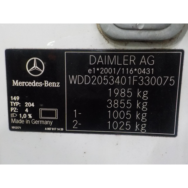 Heckklappe Mercedes-Benz C (C205) (2015 - Präsens) Coupé C-180 1.6 16V (M274.910(Euro 6))